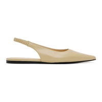 Proenza Schouler Beige Spike Slingback Ballerina Flats 241288F122004