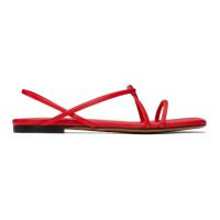 Proenza Schouler Red Square Flat Strappy Sandals 241288F124000