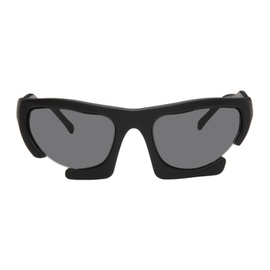 헬리엇 에밀 HELIOT EMIL Black Wraparound Sunglasses 241295M134005