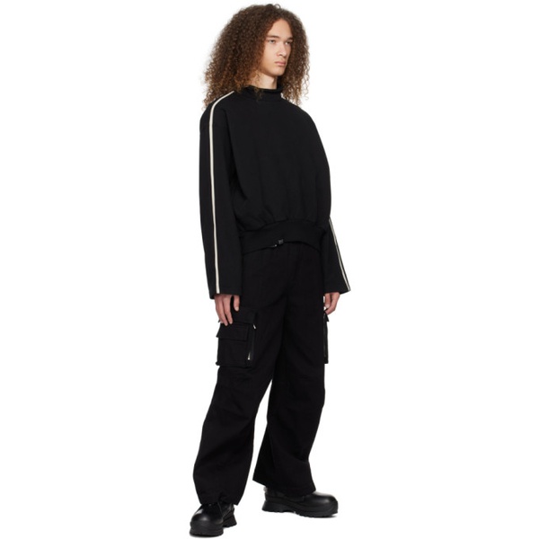  C2H4 Black Linear Sweatshirt 241299M204000