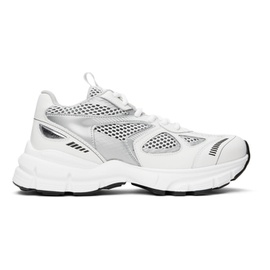 악셀 아리가토 Axel Arigato White & Silver Marathon Sneakers 241307F128005