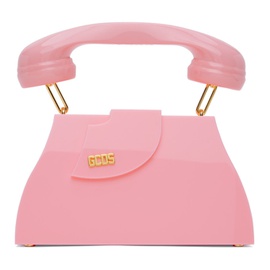 GCDS Pink Call Me Comma Regular Bag 241308F046029
