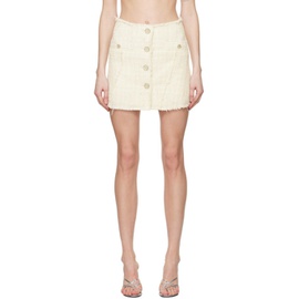 GCDS 오프화이트 Off-White Frayed Miniskirt 241308F090005