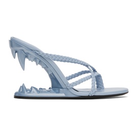 GCDS Blue Morso Thong Heeled Sandals 241308F125003