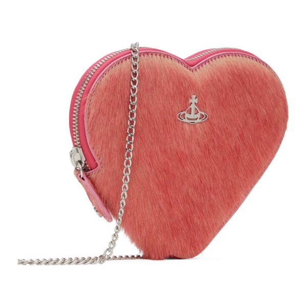  비비안 웨스트우드 Vivienne Westwood Pink Heart Crossbody Bag 241314F048054