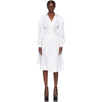비비안 웨스트우드 Vivienne Westwood White Kate Midi Dress 241314F054003