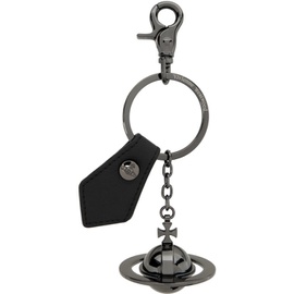 비비안 웨스트우드 Vivienne Westwood Black & Gunmetal 3D Orb Keychain 241314M148013