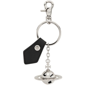 비비안 웨스트우드 Vivienne Westwood Black & Silver 3D Orb Keychain 241314M148014