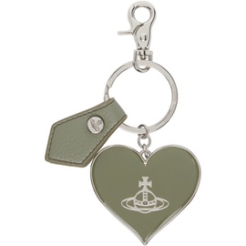 비비안 웨스트우드 Vivienne Westwood Silver Re-Vegan Mirror Heart Orb Keychain 241314M148034