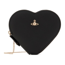 비비안 웨스트우드 Vivienne Westwood Black New Heart Crossbody Bag 241314M170033