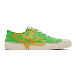 비비안 웨스트우드 Vivienne Westwood Green Plimsoll Low-Top 2.0 Sneakers 241314M237010