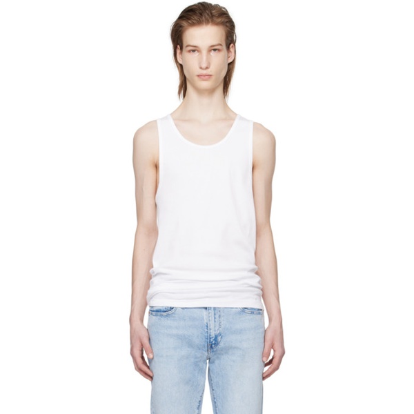 캘빈클라인 캘빈클라인 언더웨어 Calvin Klein Underwear Three-Pack White Tank Tops 241325M214000