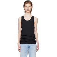 캘빈클라인 언더웨어 Calvin Klein Underwear Three-Pack Black Tank Tops 241325M214001