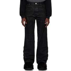 웰던 We11done Black Distressed Thread Jeans 241327M186011