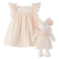 Chloe Baby Pink Dress & Toy Set 241338M691002