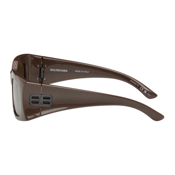 발렌시아가 발렌시아가 Balenciaga SSENSE Exclusive Brown Sunglasses 241342F005000