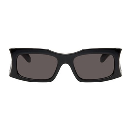 발렌시아가 Balenciaga Black Everyday Rectangular Sunglasses 241342F005002