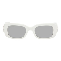 발렌시아가 Balenciaga White Everyday Flash Sunglasses 241342F005014