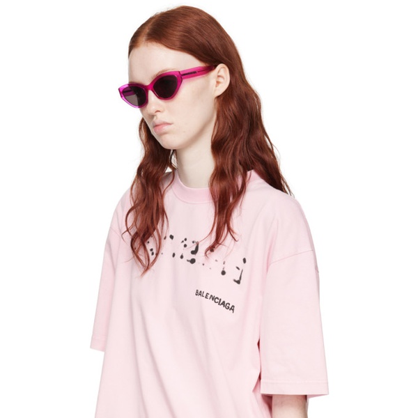 발렌시아가 발렌시아가 Balenciaga Pink Everyday Cat-Eye Sunglasses 241342F005017