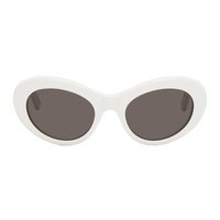 발렌시아가 Balenciaga White Cat-Eye Sunglasses 241342F005021