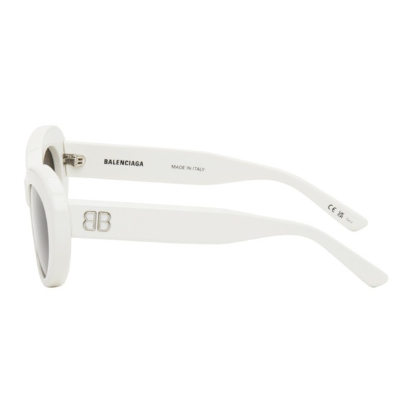 발렌시아가 발렌시아가 Balenciaga White Cat-Eye Sunglasses 241342F005021