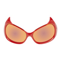 발렌시아가 Balenciaga Red Gotham Cat Sunglasses 241342F005025