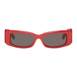 발렌시아가 Balenciaga Red Everyday Rectangular Sunglasses 241342F005029
