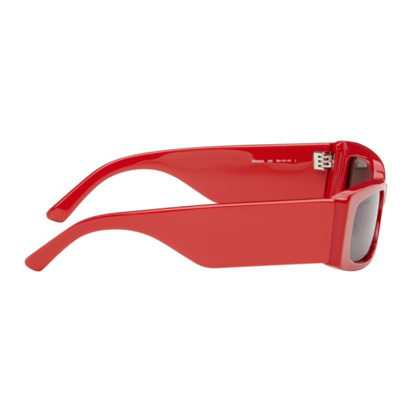 발렌시아가 발렌시아가 Balenciaga Red Everyday Rectangular Sunglasses 241342F005029