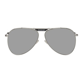 발렌시아가 Balenciaga Silver Aviator Sunglasses 241342F005050
