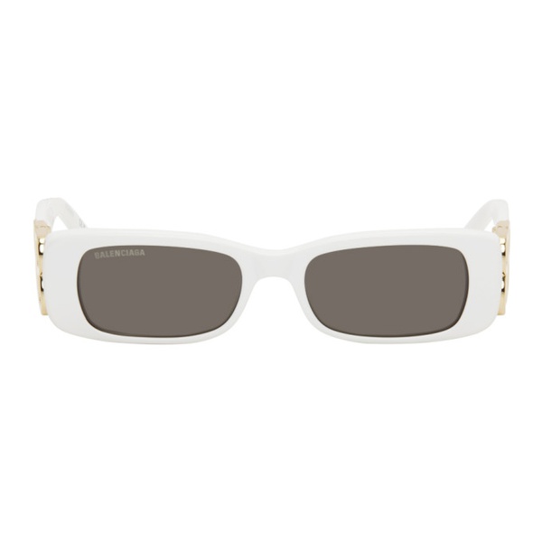 발렌시아가 발렌시아가 Balenciaga White Dynasty Rectangle Sunglasses 241342F005059