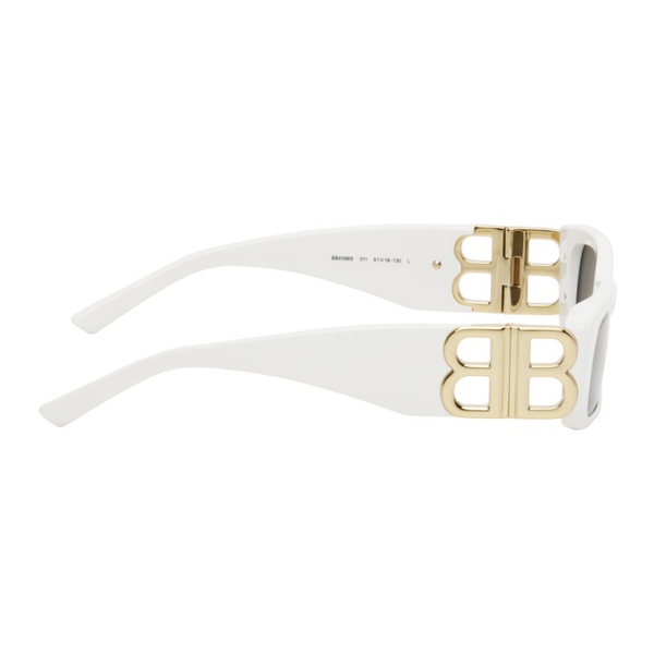발렌시아가 발렌시아가 Balenciaga White Dynasty Rectangle Sunglasses 241342F005059