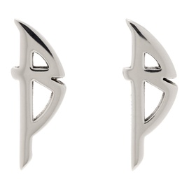 발렌시아가 Balenciaga Silver Typo Metal Earrings 241342F022012