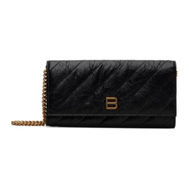 발렌시아가 Balenciaga Black Crush Wallet On Chain Quilted Bag 241342F048033