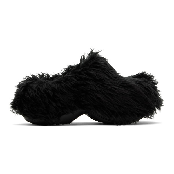 발렌시아가 발렌시아가 Balenciaga Black Crocs 에디트 Edition Fake Fur Mules 241342F121004
