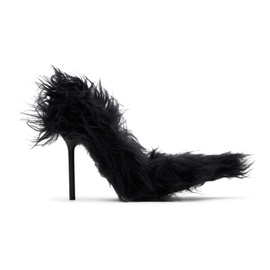 발렌시아가 Balenciaga Black Flex Fur 110mm Heels 241342F122000