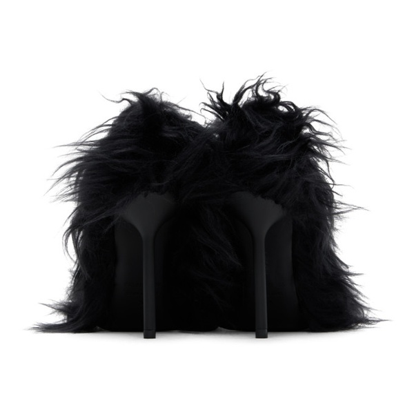 발렌시아가 발렌시아가 Balenciaga Black Flex Fur 110mm Heels 241342F122000