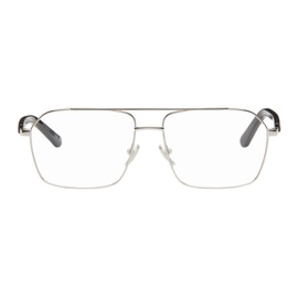 발렌시아가 Balenciaga Silver Aviator Glasses 241342M133004