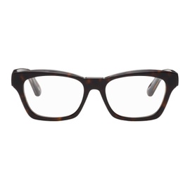 발렌시아가 Balenciaga Tortoiseshell Rectangular Glasses 241342M133017