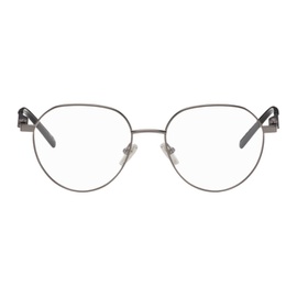 발렌시아가 Balenciaga Gunmetal Round Glasses 241342M133019