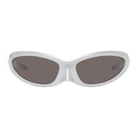 발렌시아가 Balenciaga Silver Skin Cat Sunglasses 241342M134007
