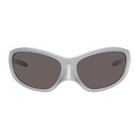 발렌시아가 Balenciaga Silver Skin XXL Sunglasses 241342M134012