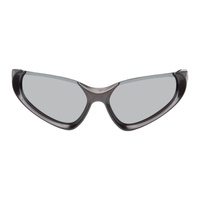 발렌시아가 Balenciaga Silver Wraparound Sunglasses 241342M134016