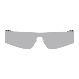 발렌시아가 Balenciaga Silver Mono Sunglasses 241342M134037