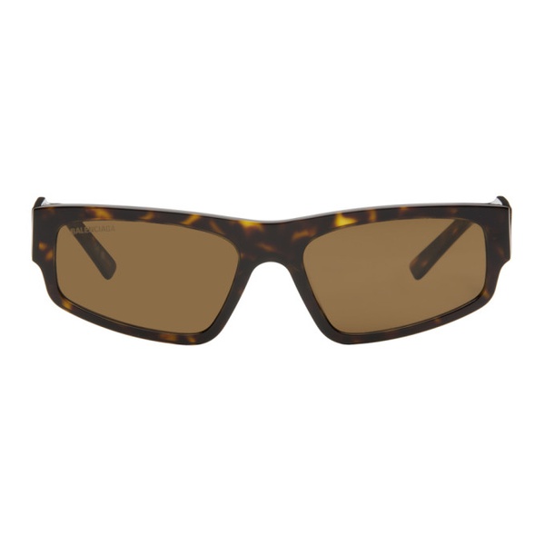 발렌시아가 발렌시아가 Balenciaga Tortoiseshell Rectangular Sunglasses 241342M134051