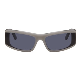발렌시아가 Balenciaga Gray Rectangular Sunglasses 241342M134053