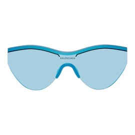 발렌시아가 Balenciaga Blue Shield Sunglasses 241342M134065