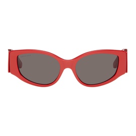 발렌시아가 Balenciaga Red Cat-Eye Sunglasses 241342M134095