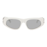 발렌시아가 Balenciaga White Dynasty D-Frame Sunglasses 241342M134100