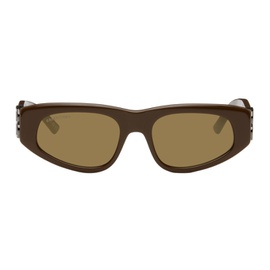 발렌시아가 Balenciaga Brown Dynasty D-Frame Sunglasses 241342M134101
