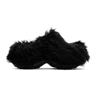 발렌시아가 Balenciaga Black Crocs 에디트 Edition Fake Fur Mules 241342M231001